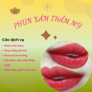 Combo phun xăm môi, mày
